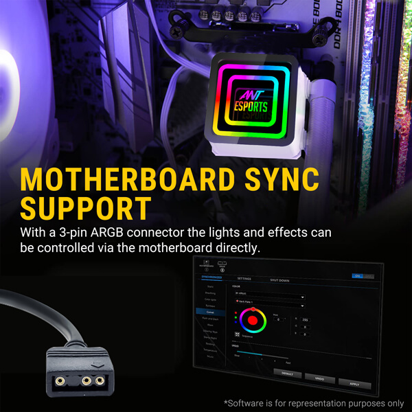 Ant Esports ICE-Infinite ARGB 360mm White CPU Liquid Cooler